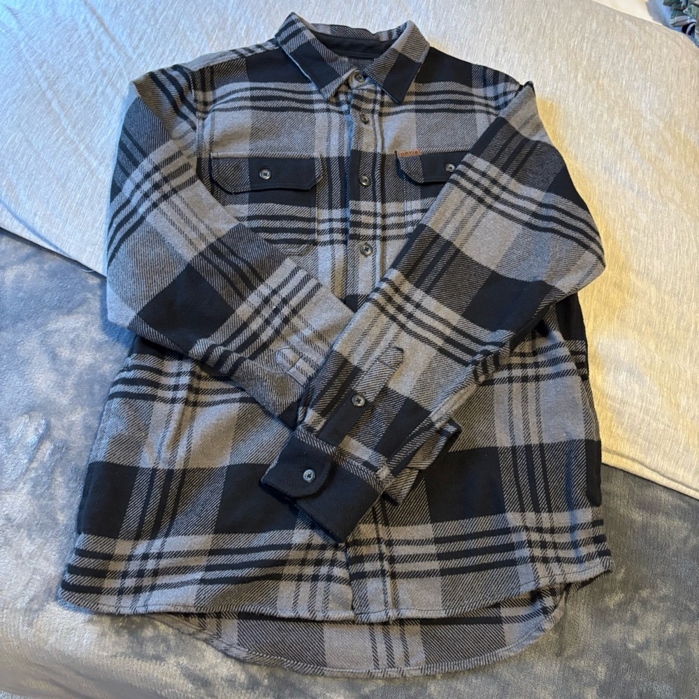 Orvis Black and Gray Checkered Shirt